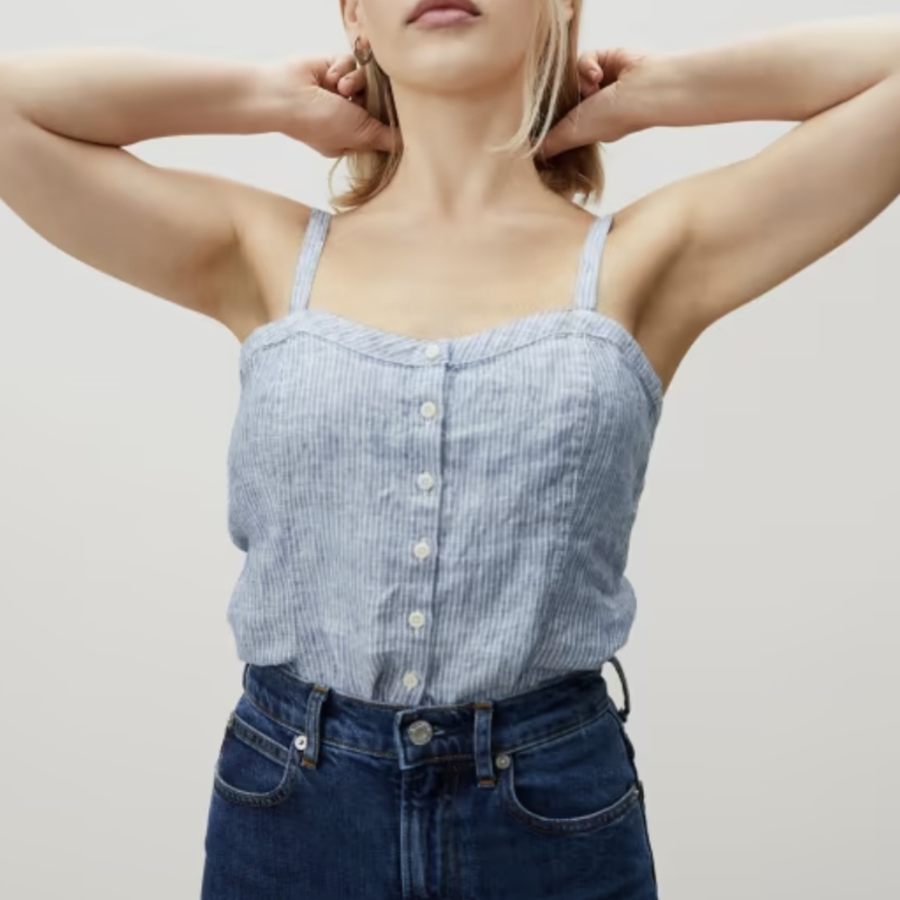 Everlane Linen Picnic tank top